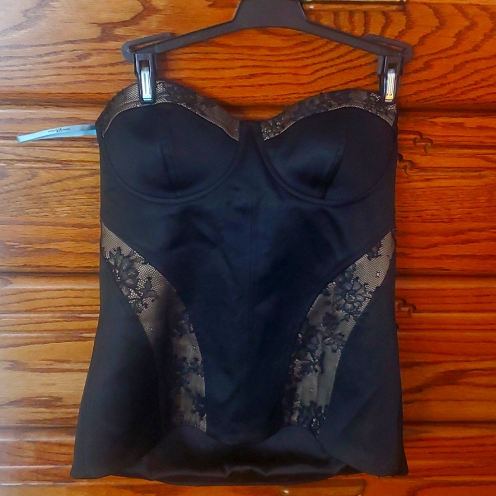 Satin and lace corset